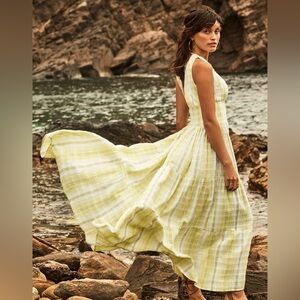 Anthropologie Seafolly Textured Gingham Maxi Dress